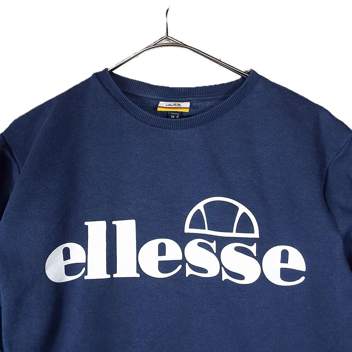 エレッセ　ellesse　トレーナー　刺繍　90′s 　ヴィンテージ　スポーツ アメリカ古着】ellesse エレッセ ブランドロゴ プリント 長袖