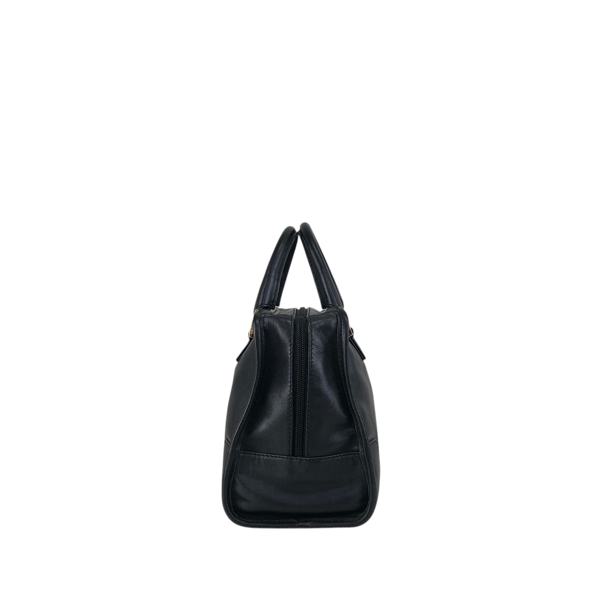 LOEWE ロエベ アマソナ ハンドバッグ ブラック アナグラム レザー ミニ