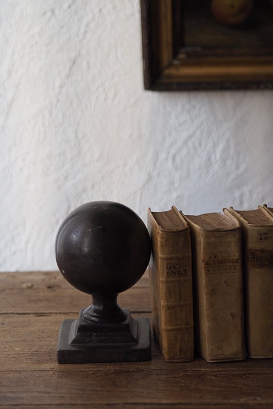 鉛色 球体オブジェ-antique pewter ball objet | アンティーク