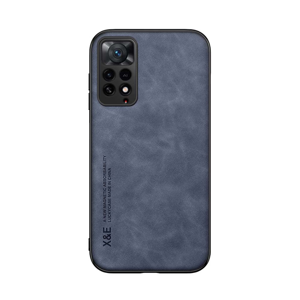 【数量限り】Kepuch Silklike ケース 対応 Redmi Note 11 Pro/Note 11E Pro 5G カバー ビルトインメタルプレート対応 Redmi Note 11 Pro/Note 11E Pro 5G - 青