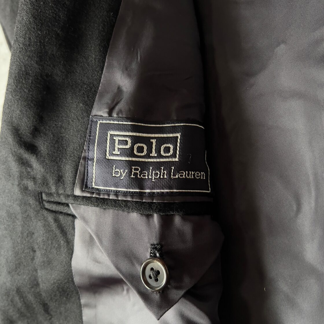 90s “polo by ralph lauren” black wool set up suits 90年代 ポロ  