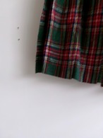 Checked pattern wrapped skirt