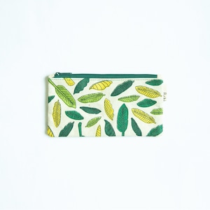 Ashi｜亜紙 Flat Pouch M＊Banana Leaf 紙ポーチ バナナ ハンドメイド