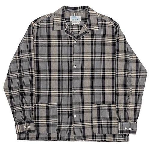 WORKERS(ワーカーズ)～Open Collar Shirt, Grey Madras～