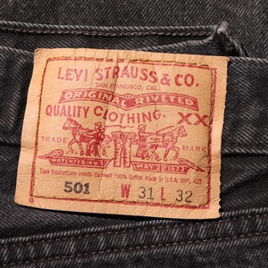 美品 31×32 Levi’s 501 USA サルファーブラック デニムパンツ 95年