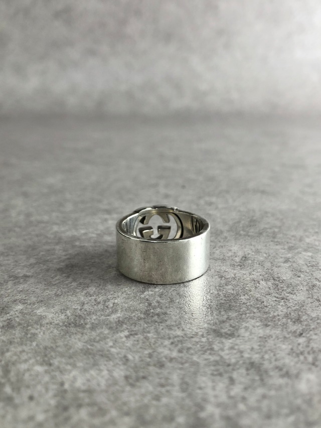 GUCCI グッチ 指輪 シルバー インターロッキングG 925 ワイド リング vintage ヴィンテージ オールド a56c4c