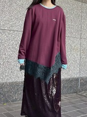 MMF132TEC アシメヘムレース 長袖Tシャツ
