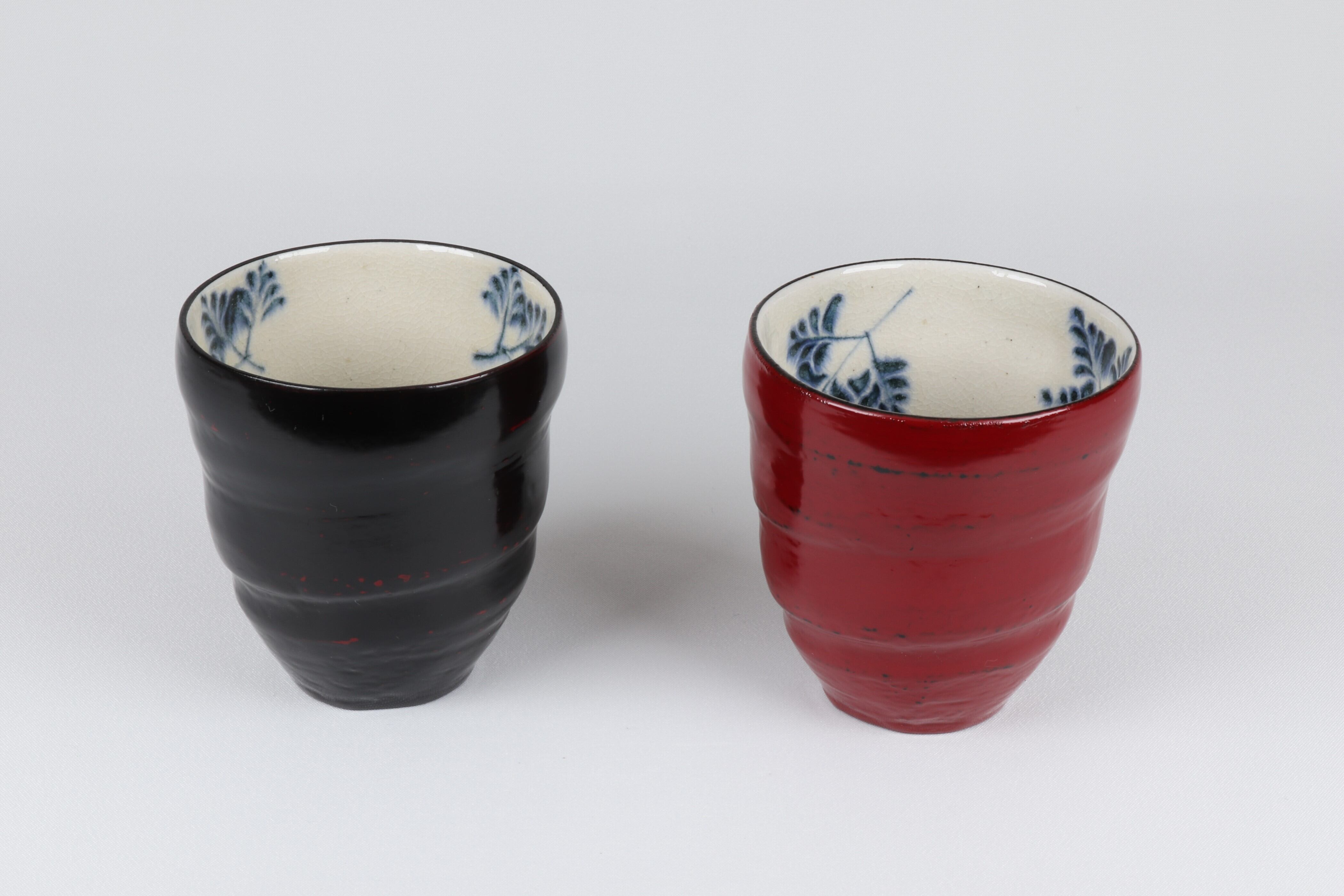 漆陶 湯呑 シダ【B級品】