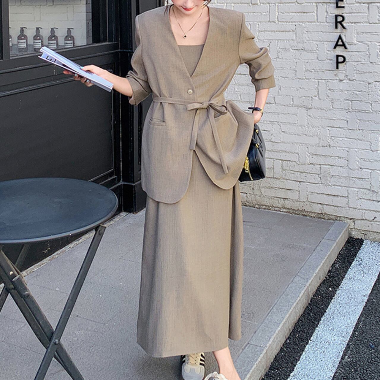 Jacket & camisole dress set S1422