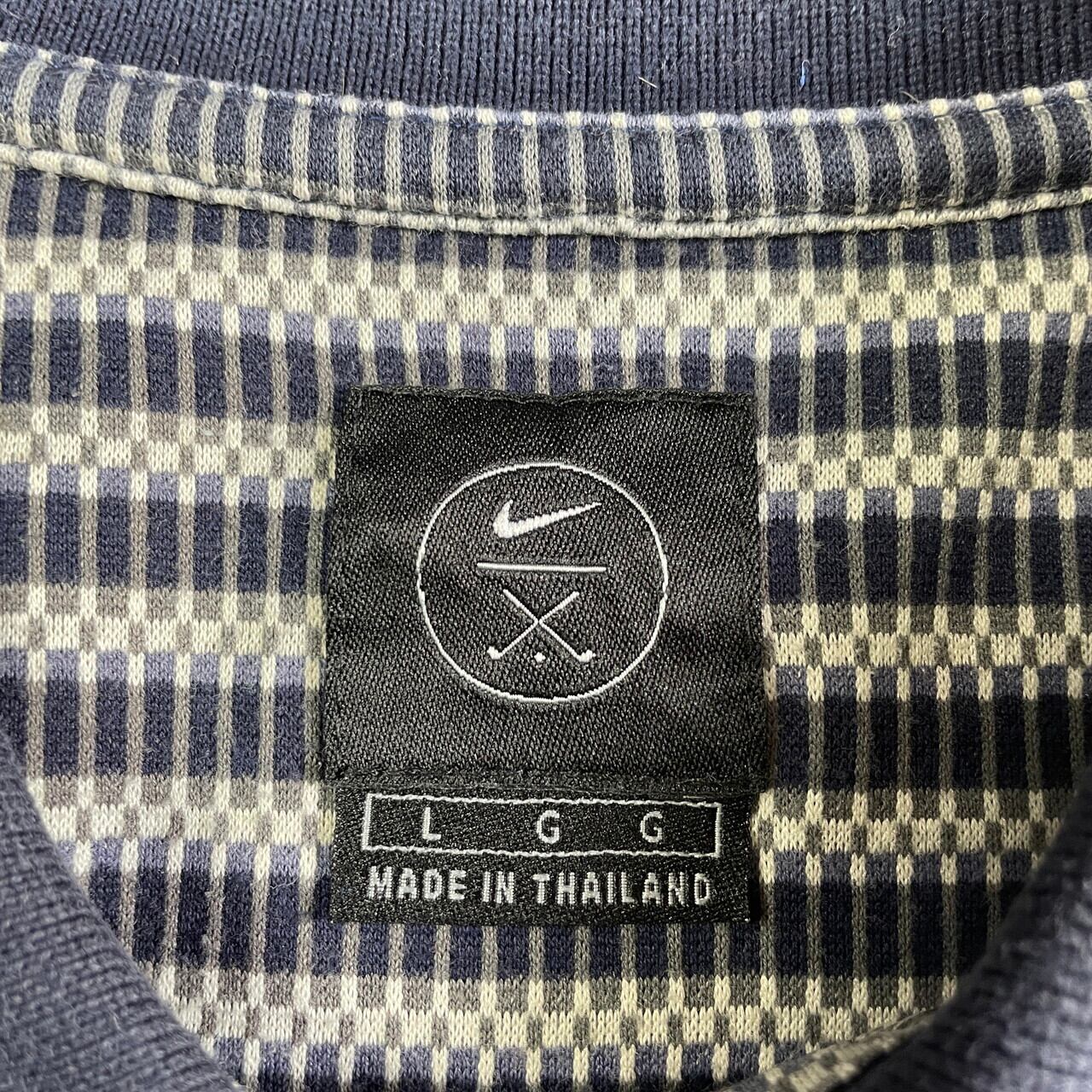 00年代 NIKE GOLF ナイキ ゴルフ ワンポイント スウォッシュロゴ刺繍 