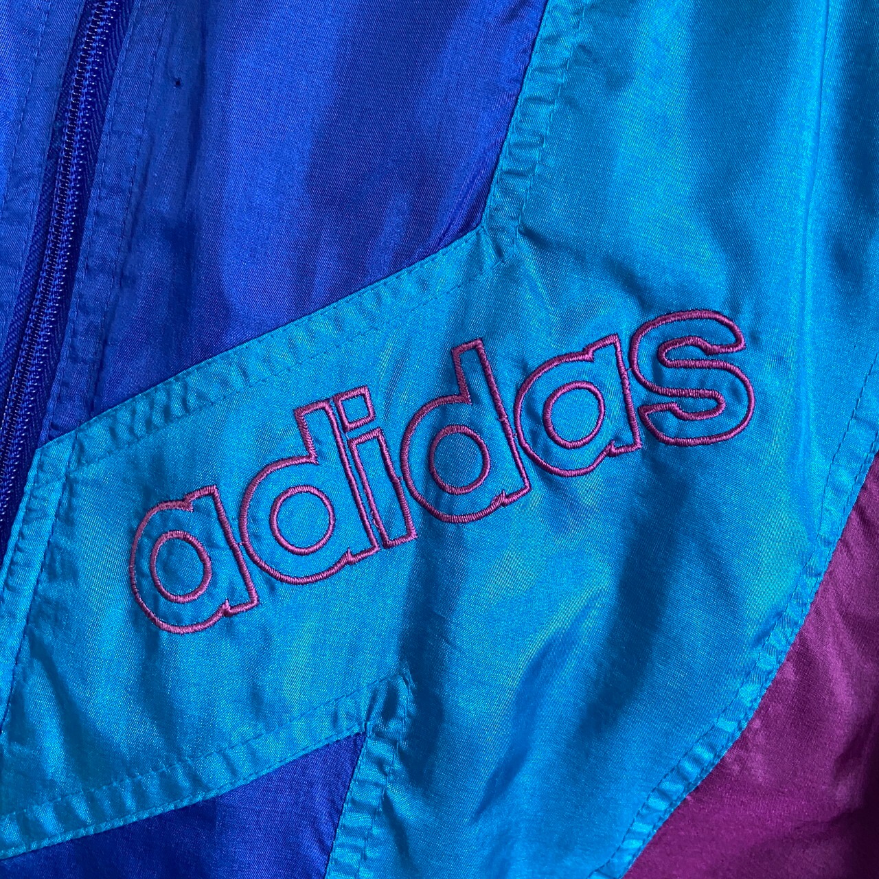 80年代 adidas アディダス トレフォイルロゴ刺繍 切替 ナイロン 