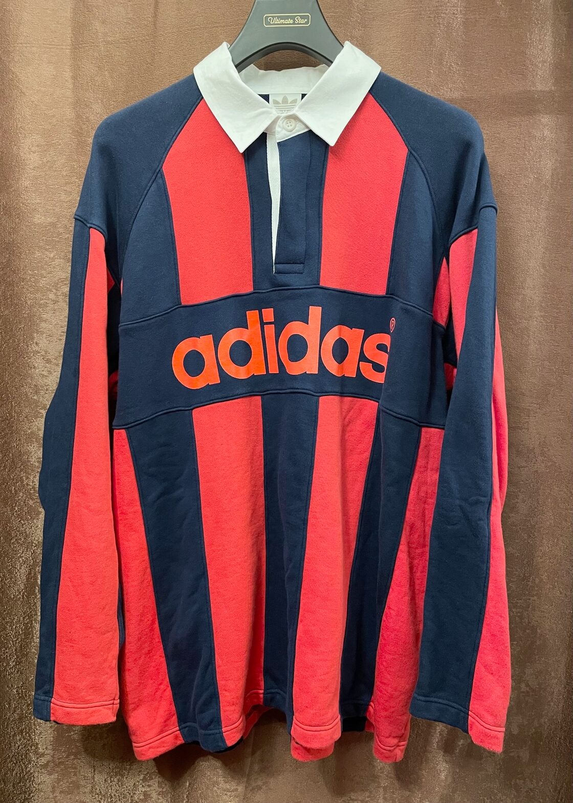 レア MADE IN JAPAN製 80~90s デサント製 adidas 長袖スウェットラガー 