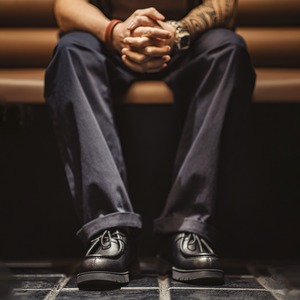Black Lace-Up Loafer Shoes / ブラック レースアップ ローファー シューズ