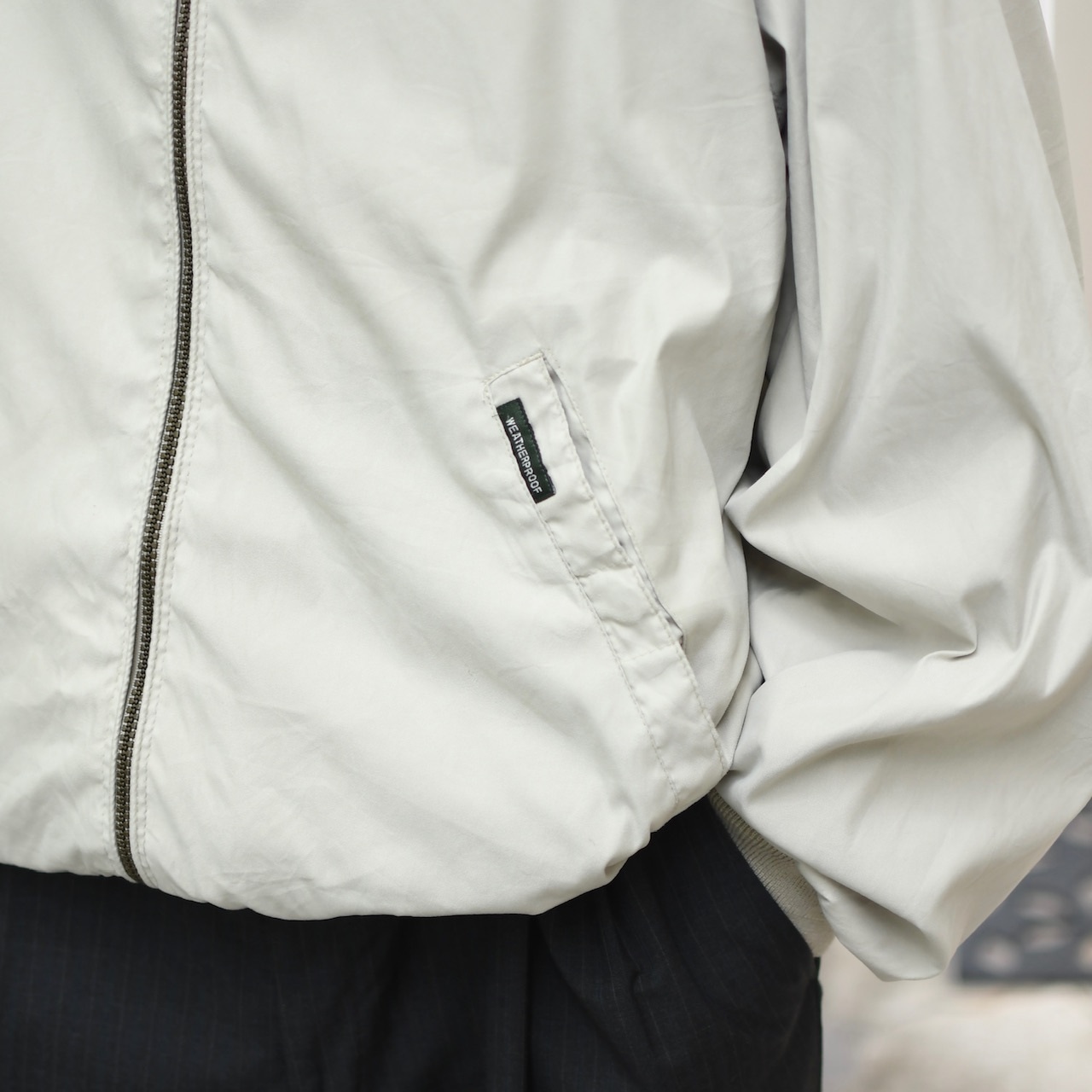 weatherproof smooth blouson ivory