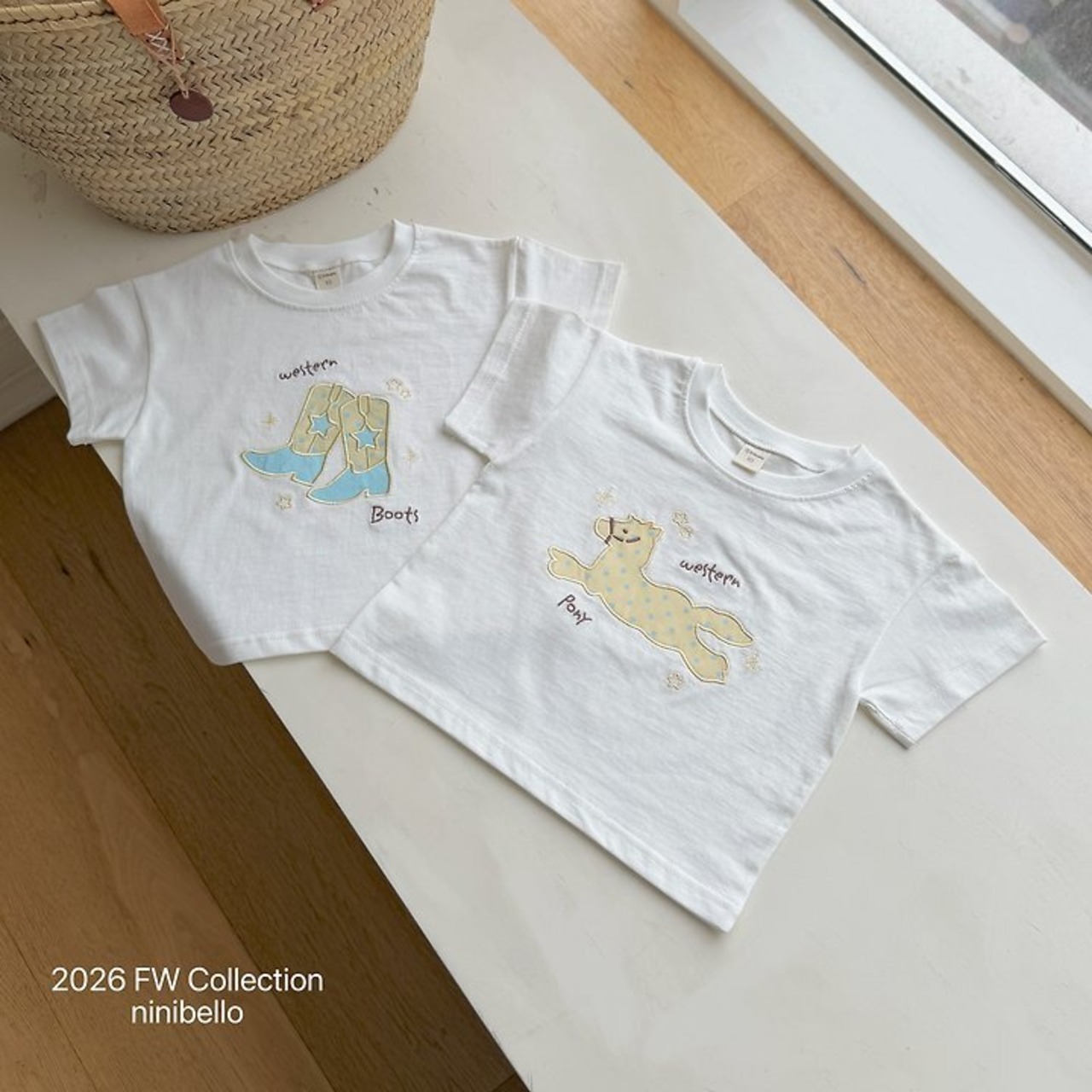 韓国子供服 / ninibello / Western T-shirt / 半袖Ｔシャツ *XS~XXL*