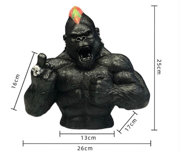 KARE 正規品 オブジェ　小ぶりでも迫力満点のゴリラのデコフィギュア モンキーゴリラサイドミディアム デコフィギア - オブジェ・置物の通販