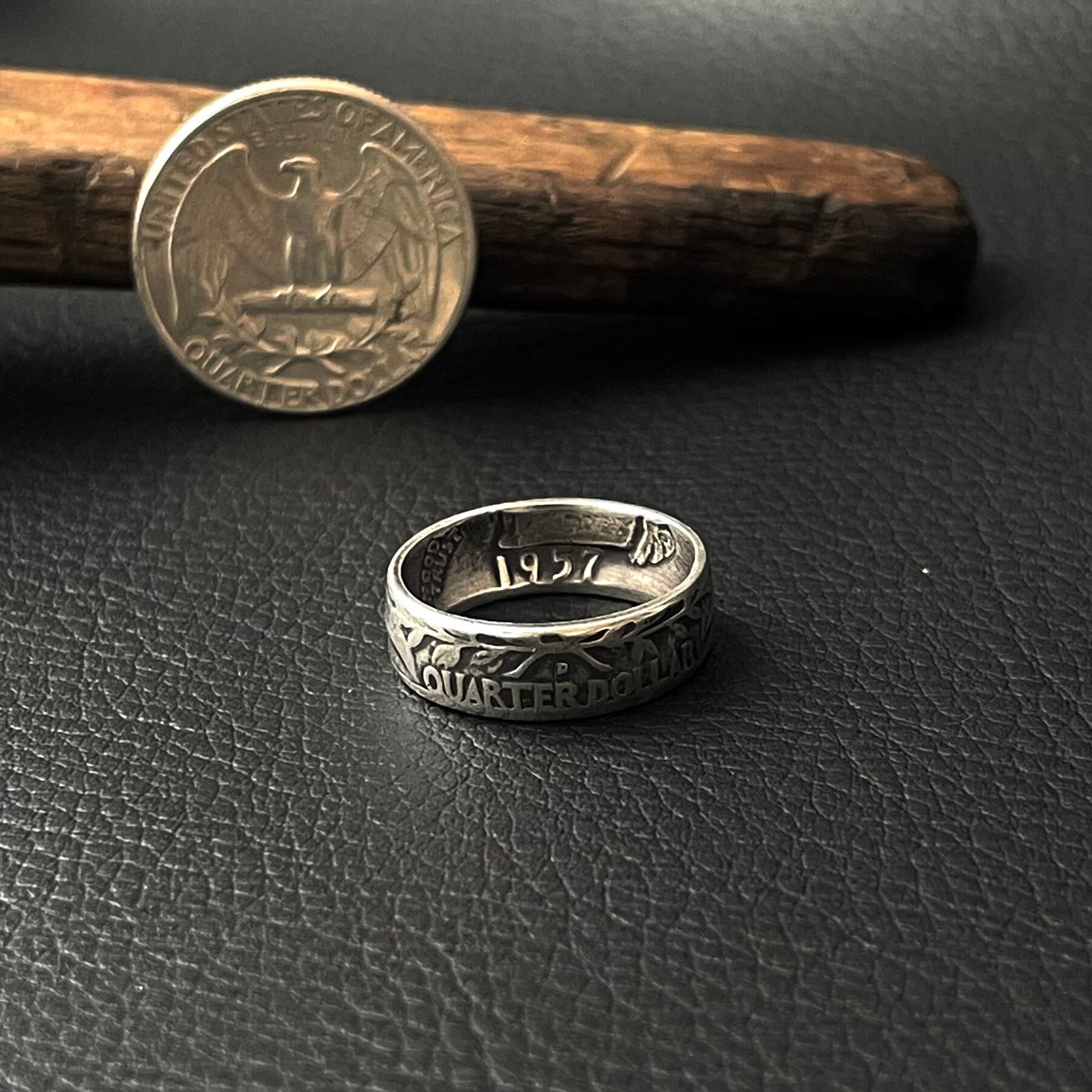 【ペアオーダー】quarter dollar coin ring 25セント