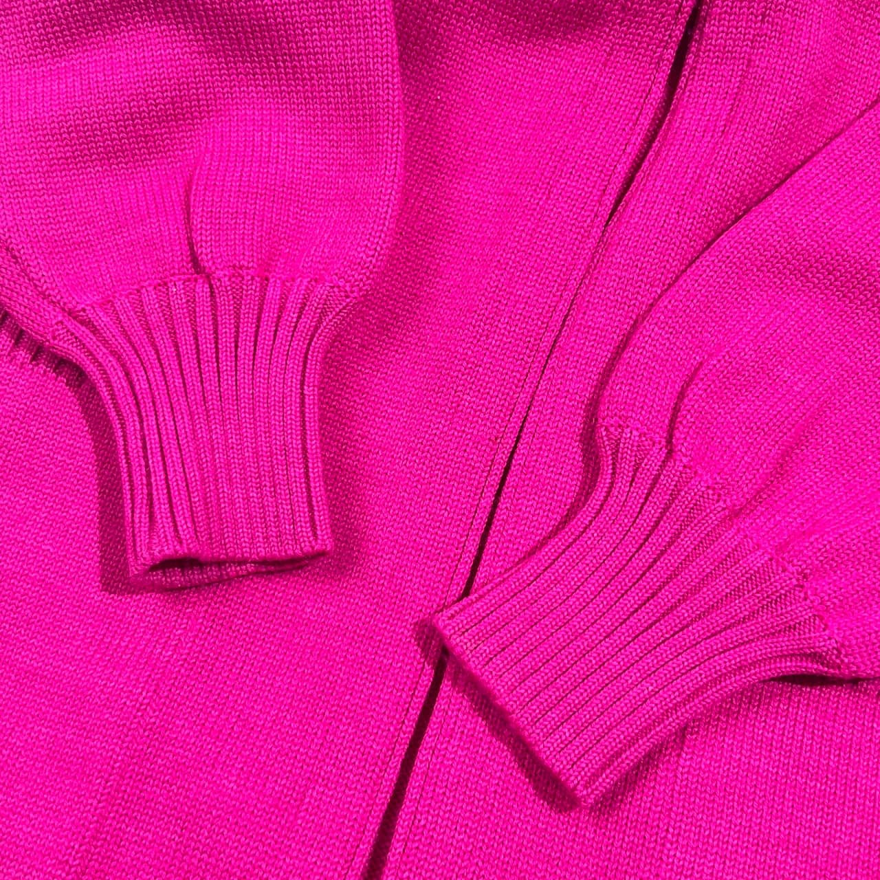 イタリア製 ENRICA MASSEI エンリカマッセイ ウール ニット カーディガン 羽織り 40/マゼンタ系 レディース