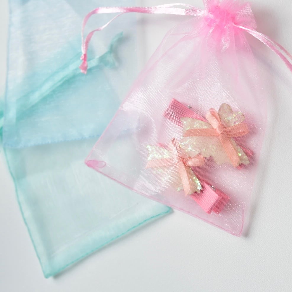 即納】ドレスヘアクリップ♡左右2個セット ハンドメイド 女の子 ヘア