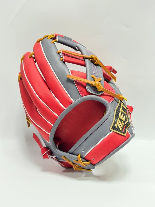 ZETT PROSTATUS−ゼットプロステイタス　プロ仕様限定軟式モデル　軟式グローブ　右投げ用　太田椋モデル　レッド×グレー×オークブラウン 画像