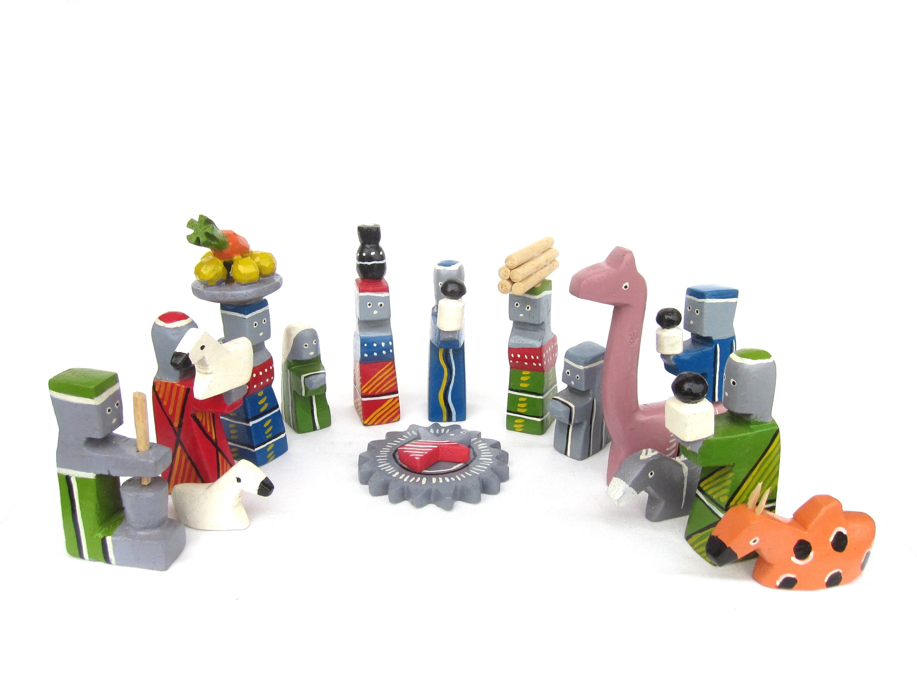 クリスマスのキリスト降誕人形セット / African Crèche Dolls | Solola