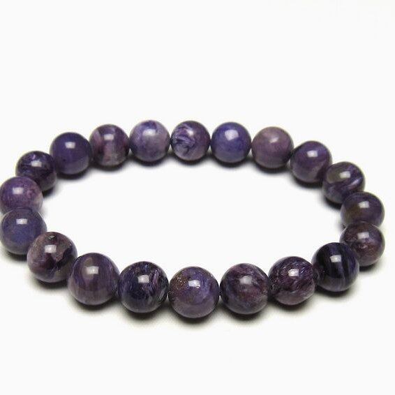 チャロアイト ブレスレット 10mm 一点物 メール便可 111-49304