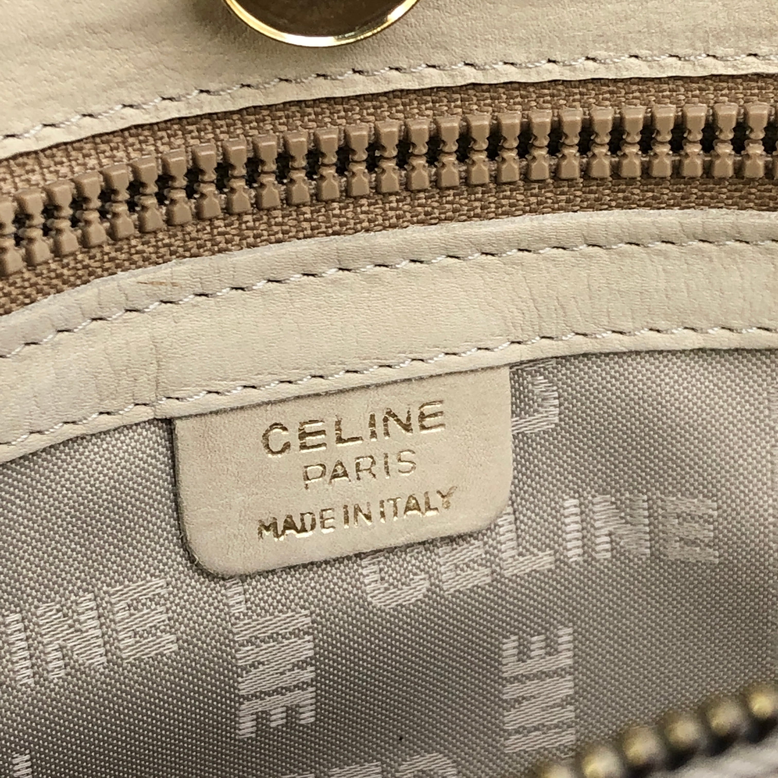 CELINE セリーヌ ヌバック スクエア トートバッグ ベージュ vintage