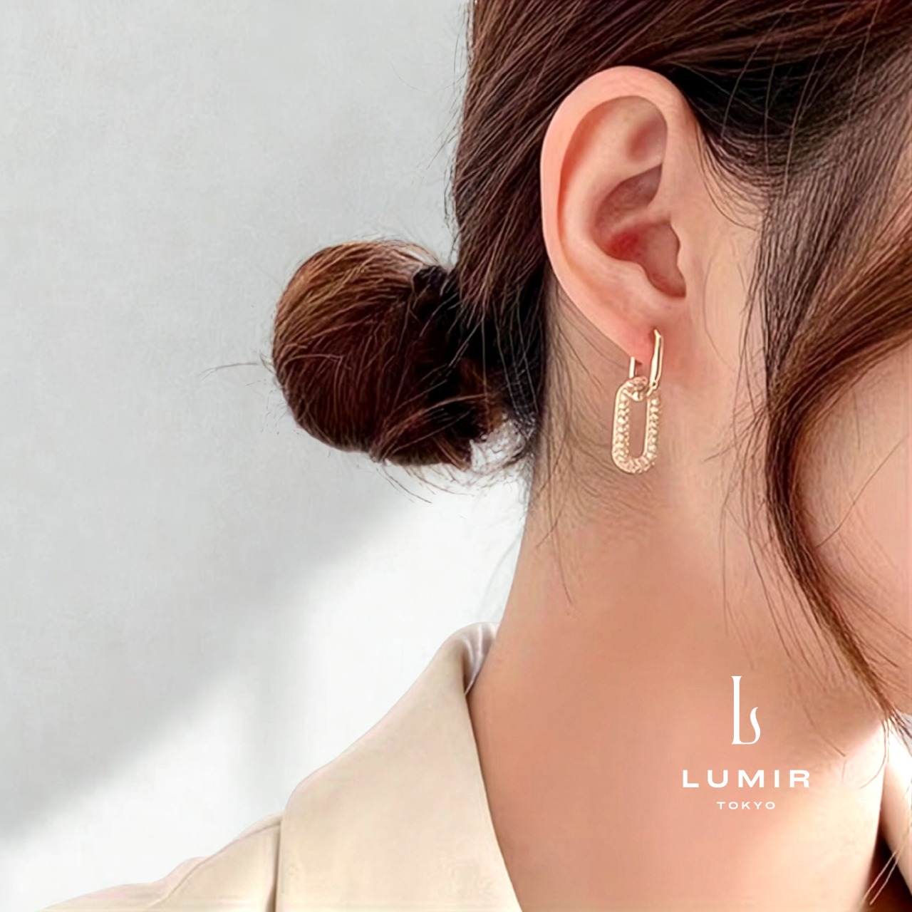 ノーブルパヴェフープピアス