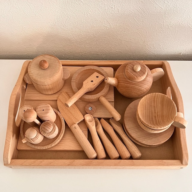 【受注】wooden kitchentool  play set 木製キッチンツールプレイセット