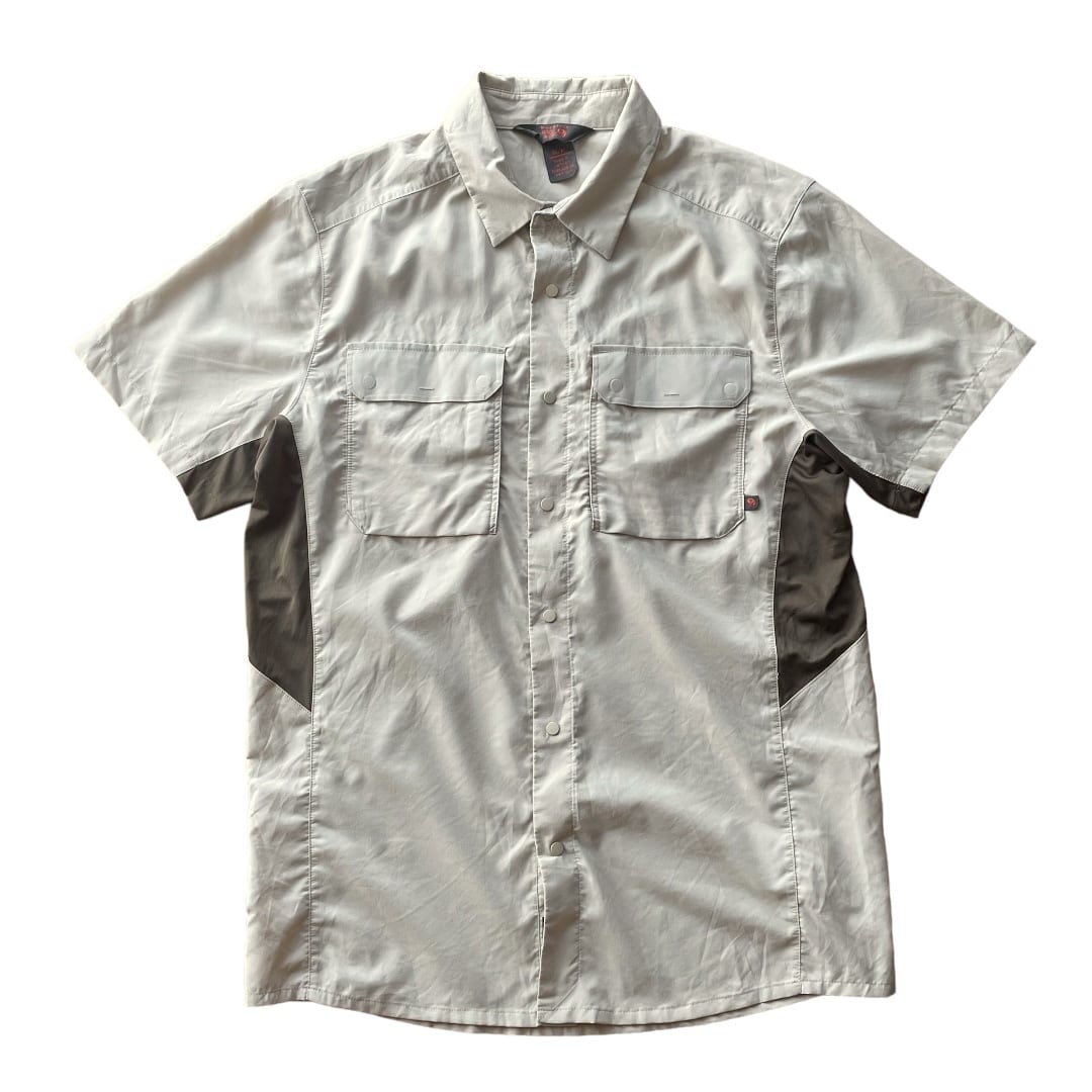 MOUNTAIN HARD WEAR 半袖シャツ M オリーブ MOUNTAIN HARD WEAR S/S nylon polyester shirt S / マウンテンハード
