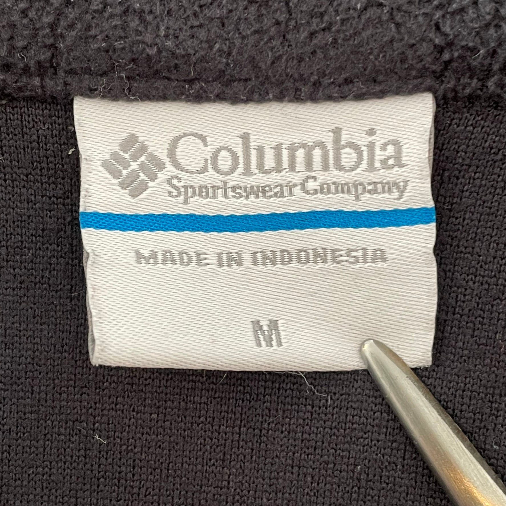 コロンビア　刺繍　中綿ジャケット　ハーフジップ