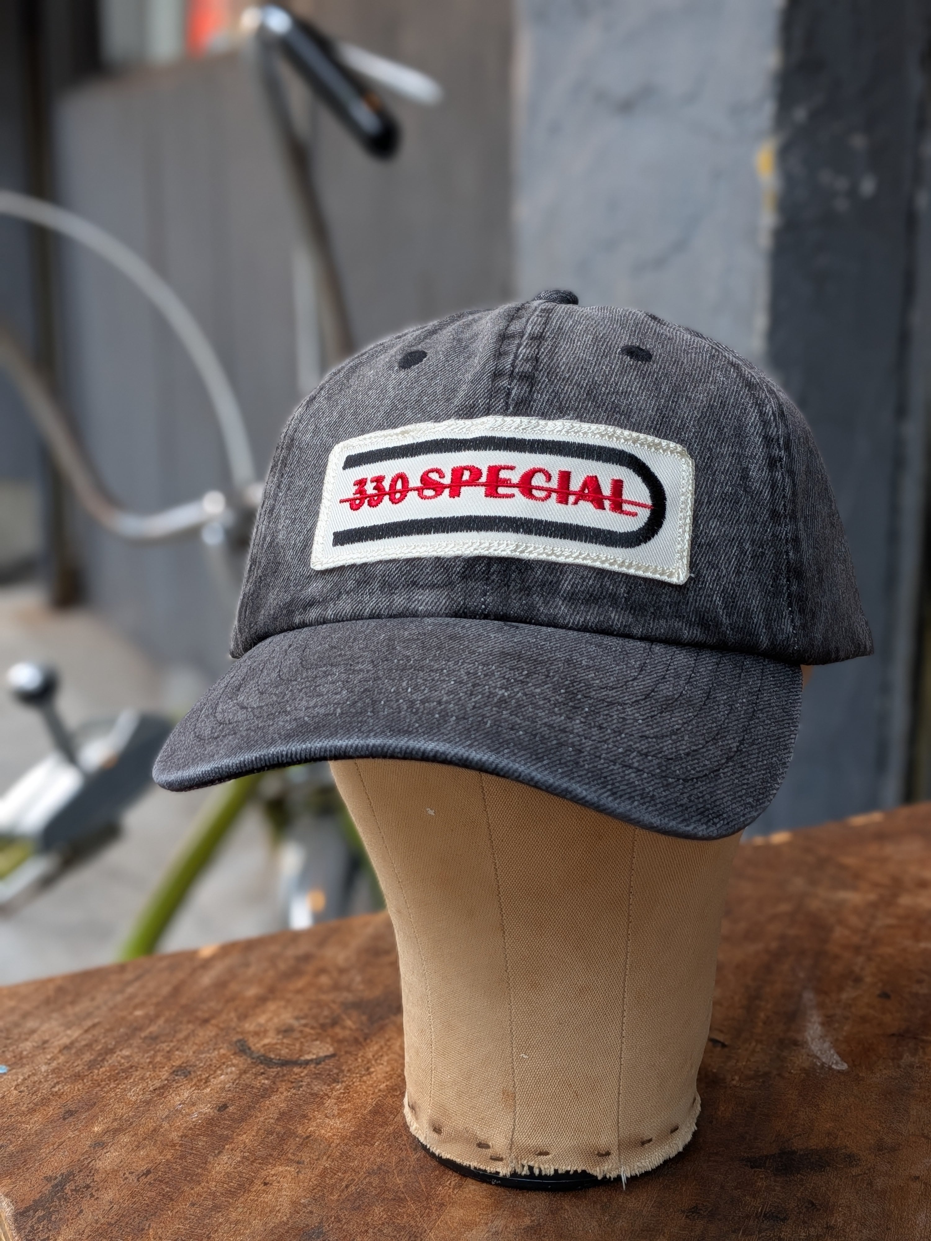 BAA COSTUME MFG. "330 SPECIAL TRUCKER DENIM CAP" Black Denim Color