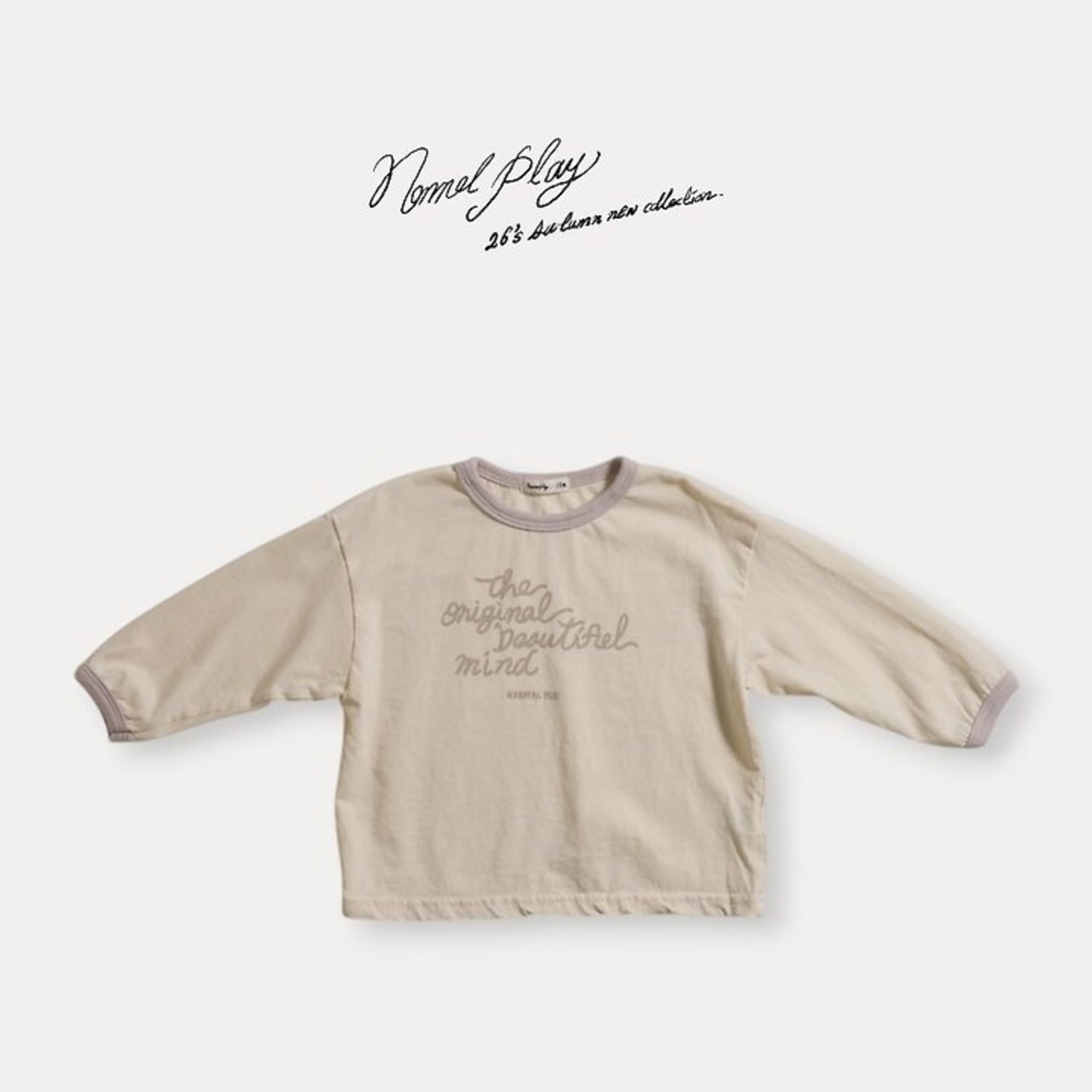 韓国子供服 / 26Autumn / normalplay / ビューティフルコンビTシャツ / キッズ / 秋服 *12M~L*