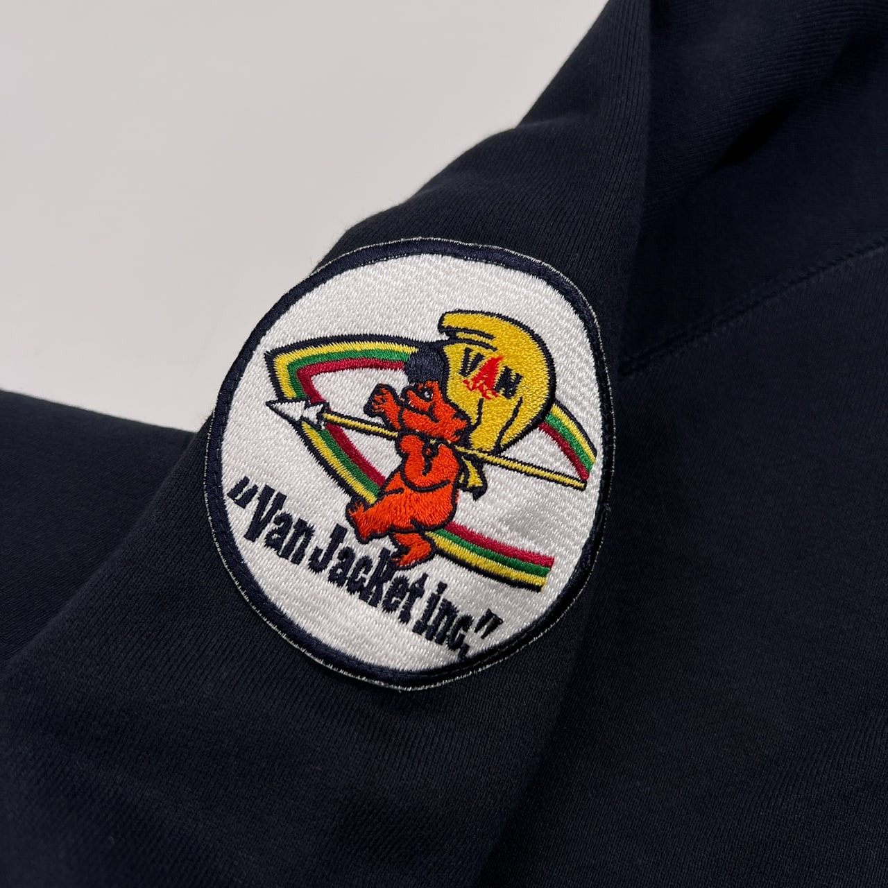 希少 レア VAN JAC ヴァンヂャケット 60周年限定 ワッペン 刺繍 スウェット トレーナー サイズ M /ネイビー/メンズ