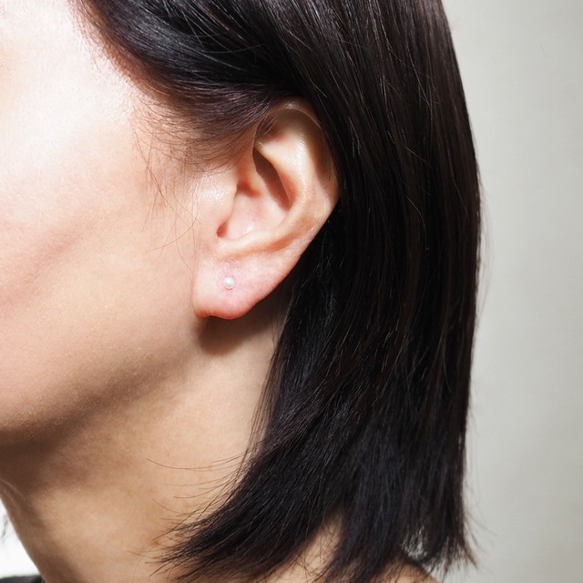 ミモザのピアス L (silver×gold 淡水パール) ※2way