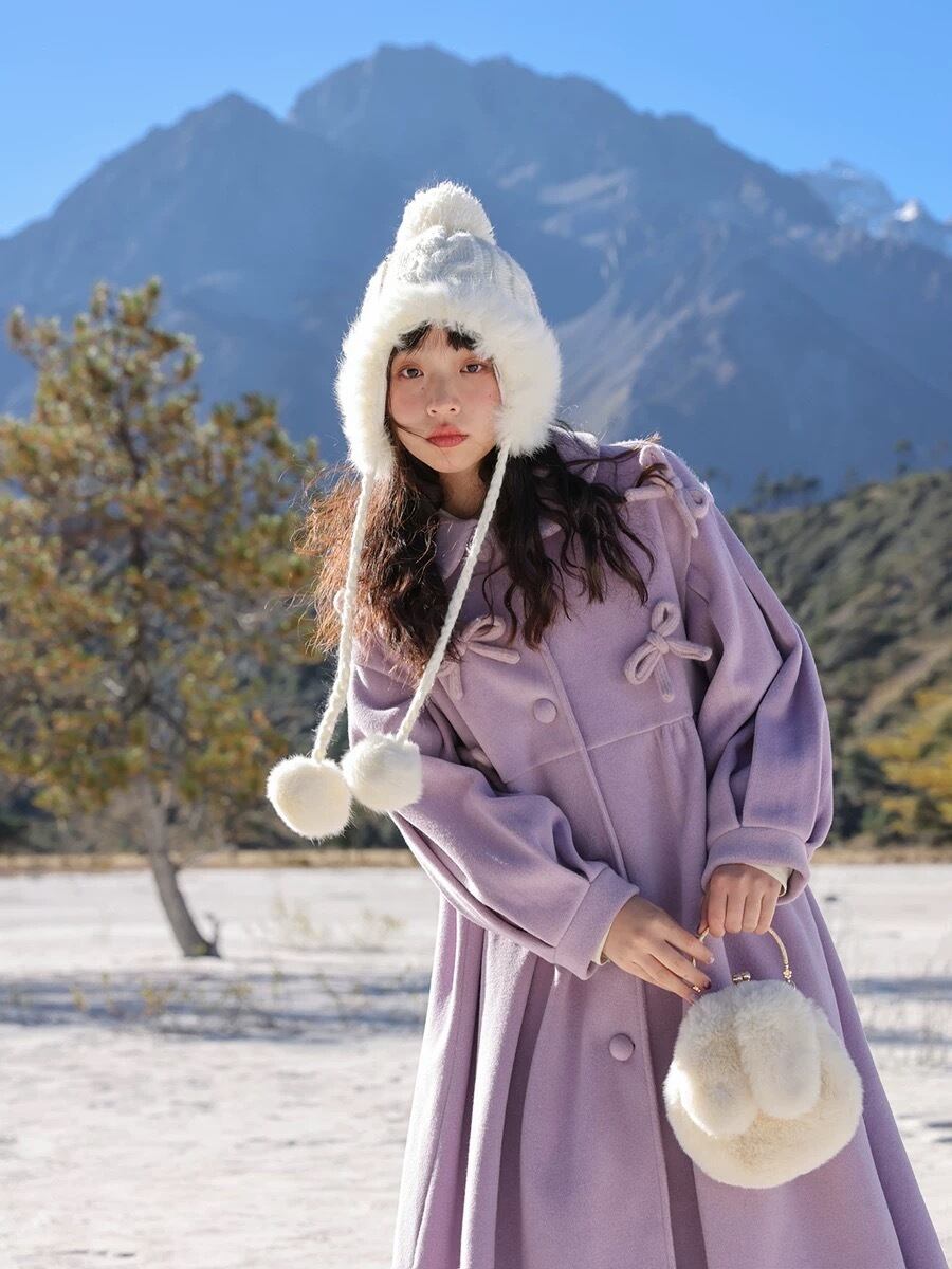 コート 紫 パープル コート チェック スクール ガーリー 原宿 古着