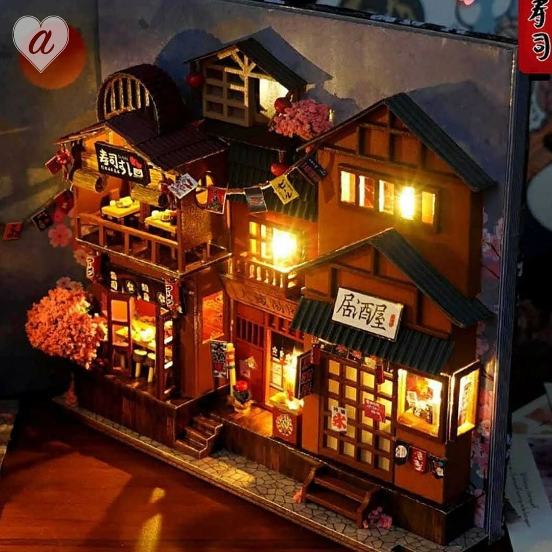 置物 ミニチュア ドールハウス 櫻花子港 日本の街並み ジオラマ 建築