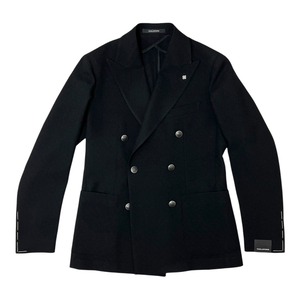 TAGLIATORE(タリアトーレ)MONTECARLO HOPSACK DOUBLE BREASTED JACKET(1SMC20K/120177U)/BLACK(N3194)