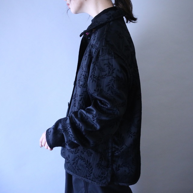 "reversible" beautiful pattern box silhouette chenille weave jacket