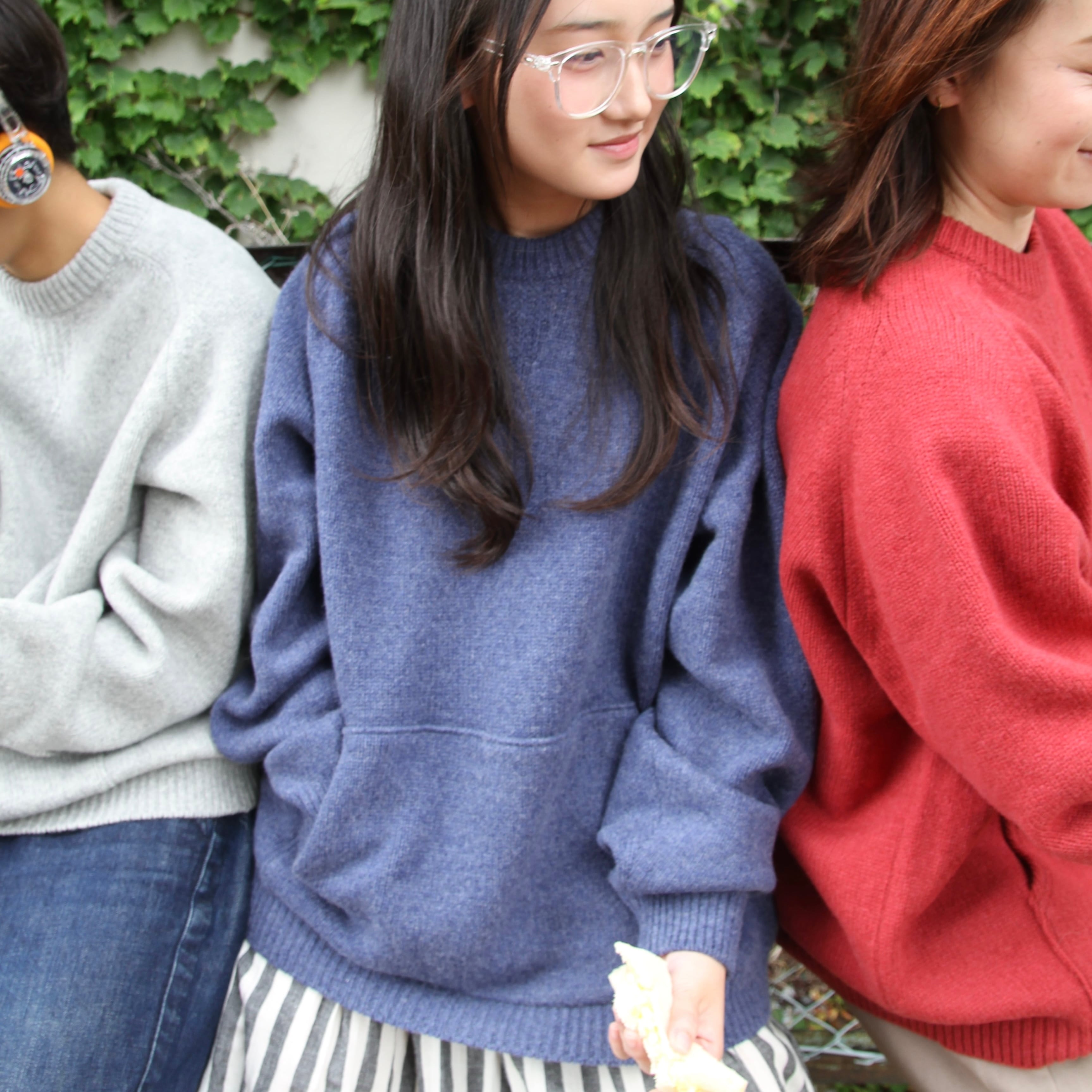【新作】スエットみたいに着れるプルオーバー（ブルー）