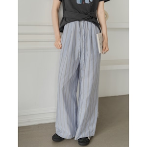 ストライプドローストリングイージーパンツ PT3366