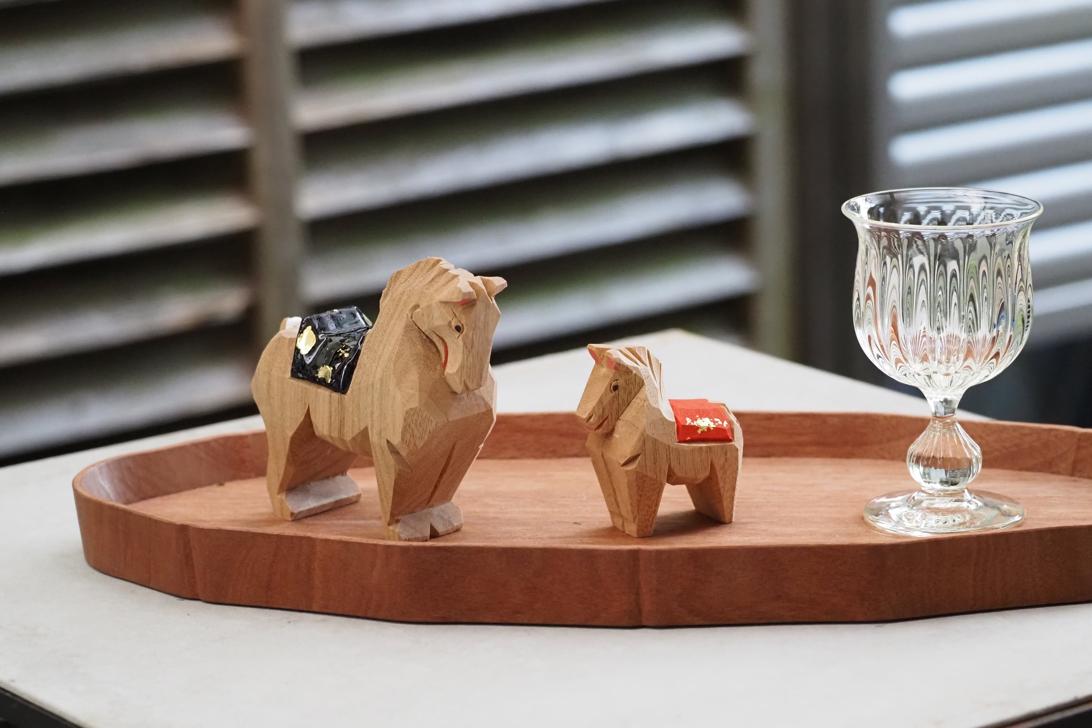 奈良一刀彫 浦弘園 干支「馬 」 | 陶屋なづな