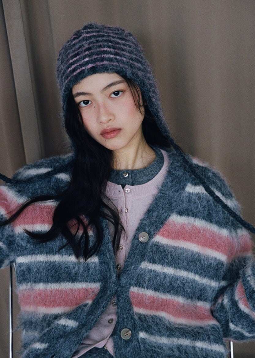 ☆(G)I-DLE ミヨン 着用！！【ROCKFISH WEATHERWEAR】SHAGGY KNIT FLAP
