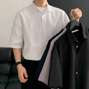 スタンダードエレガント半袖シャツ　0619