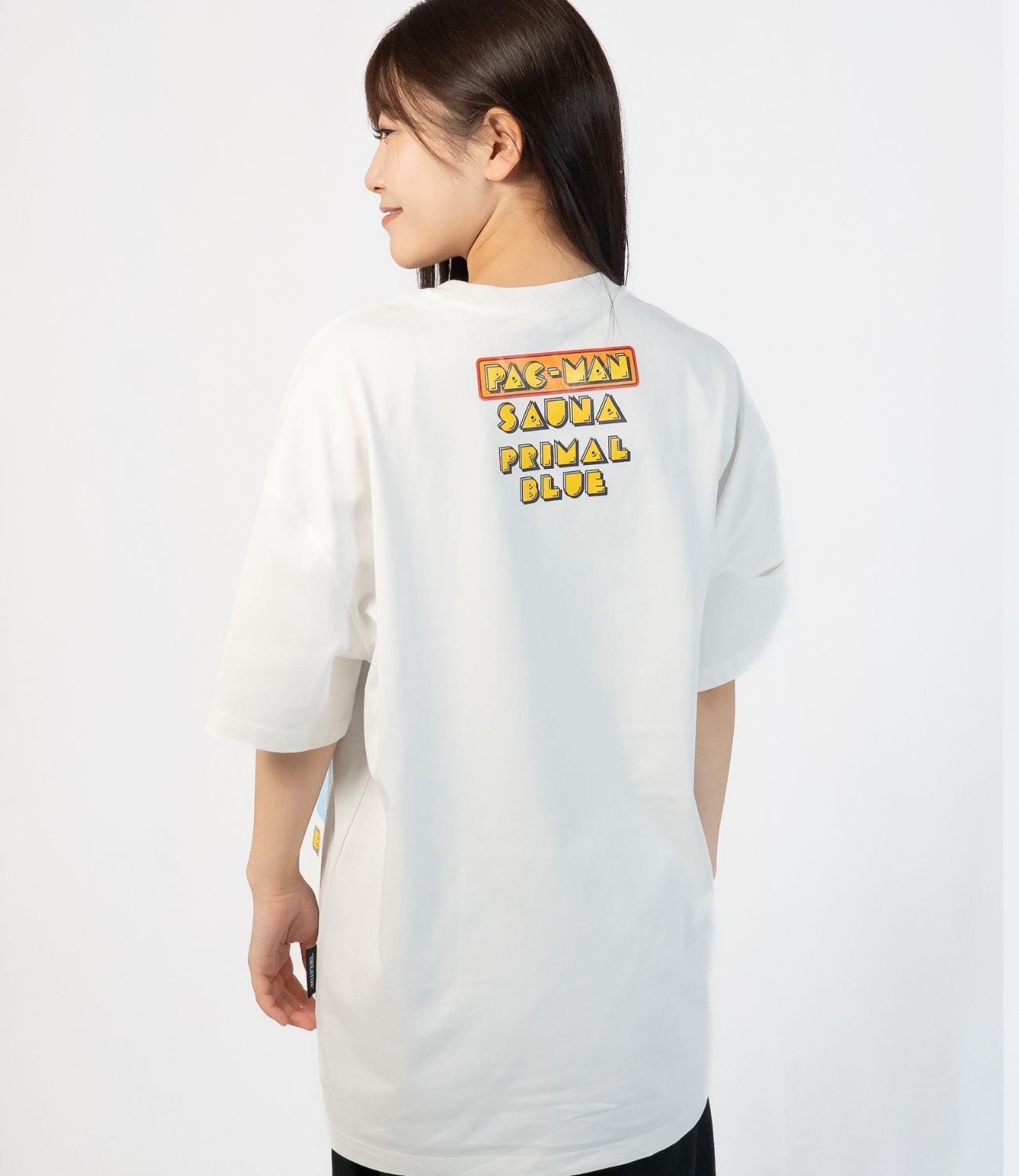 PACMAN×水風呂 イジケゴーストビッグシルエットTシャツ （ホワイト