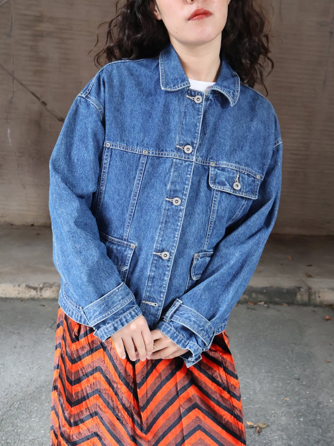 90s denim jacket【1903】