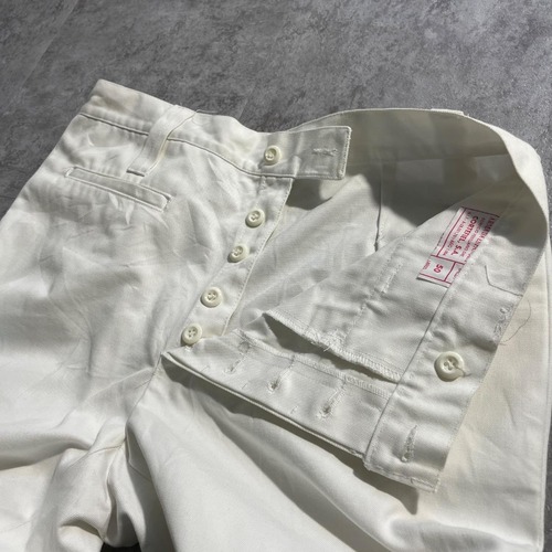 90s スペイン軍 実物 ホワイトサービス セーラーパンツ 50 LARGO w31 詳細写真9