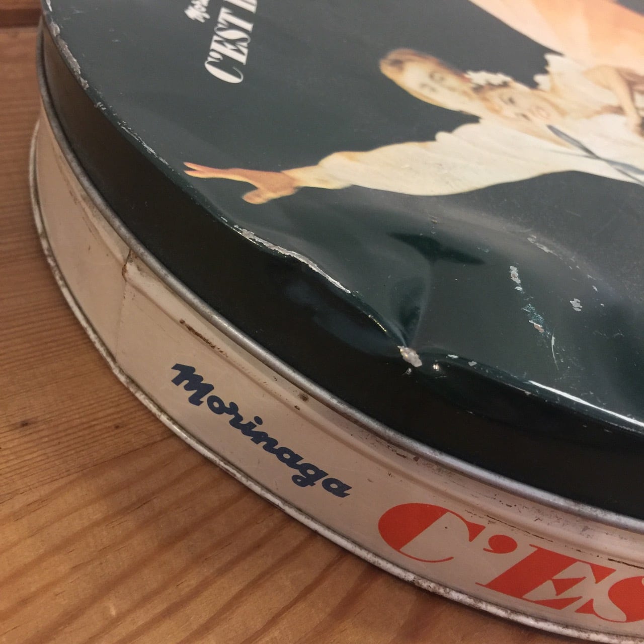 Morinaga C'EST BIEN レトロ缶 森永セビヤン バレー絵柄 TIN缶