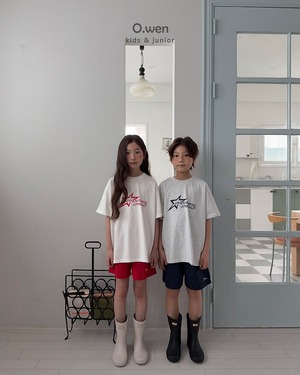 [O.wen] Shooting Star Short sleeve T-shirt (JS/JM/JL/JXL) / [오웬] 슈팅스타반팔티 (JS/JM/JL/JXL)