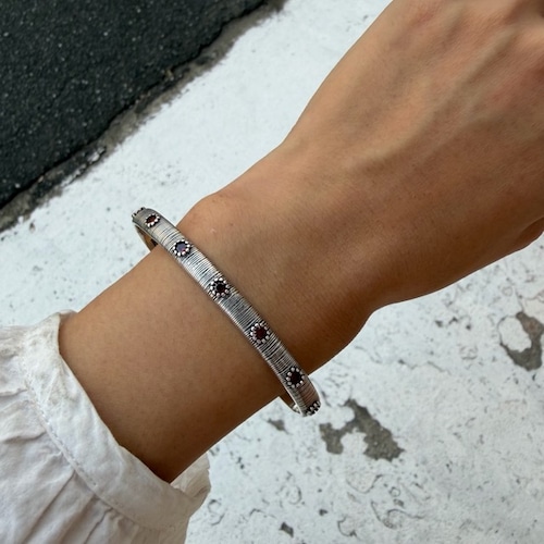 TOPANGA Jewelry Red Stone Bangle　レッドストーンバングル　ブレスレット　シルバーバングル　　バングル　　Bangle 　S925